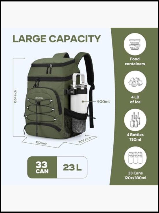 Insulated Leakproof Backpack Cooler Lightweight Camping Beach Hiking Picnic Gear main image 6